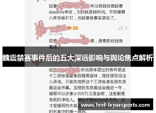 魏震禁赛事件后的五大深远影响与舆论焦点解析